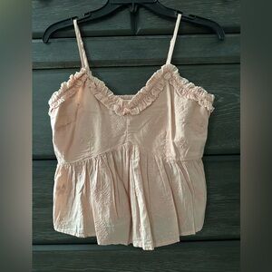 Elegant Pink Ruffled Women's Top